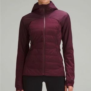 Lululemon down for it all jacket, cassis color size 4